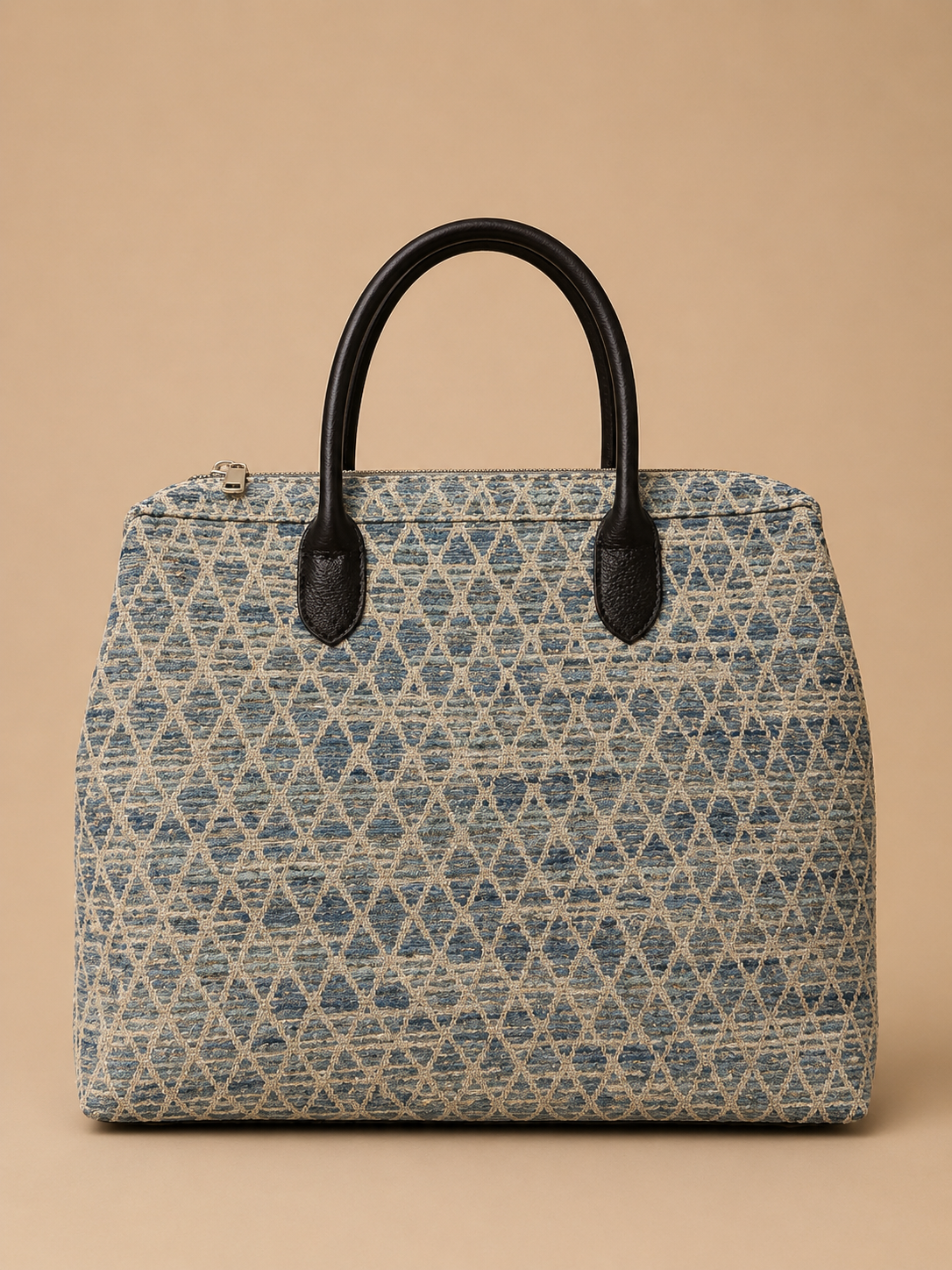 Diamond Weave Frame Tote