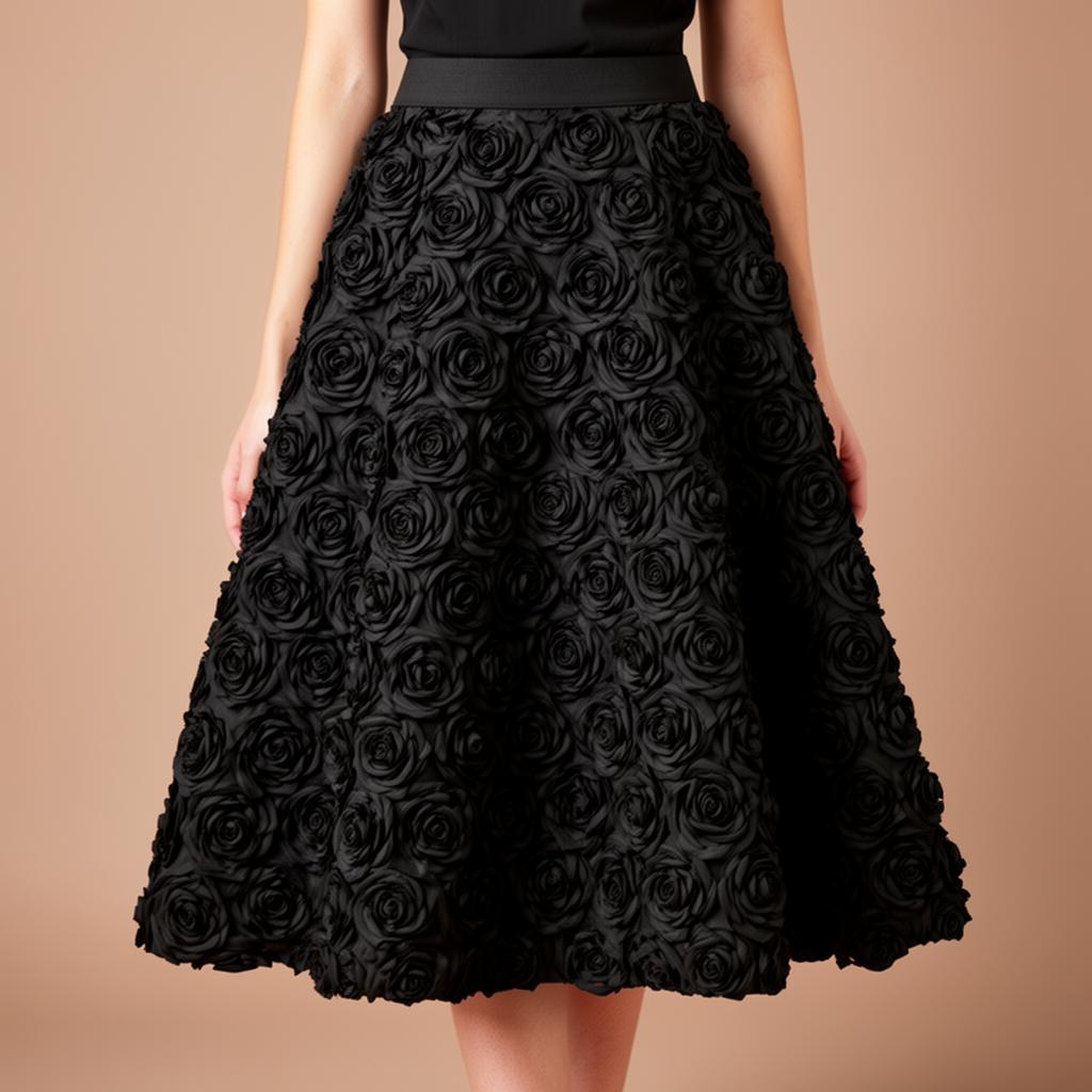 Black Rose Organza Skirt
