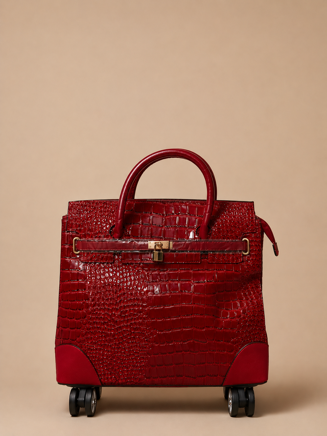 Red Croc Rolling Bag