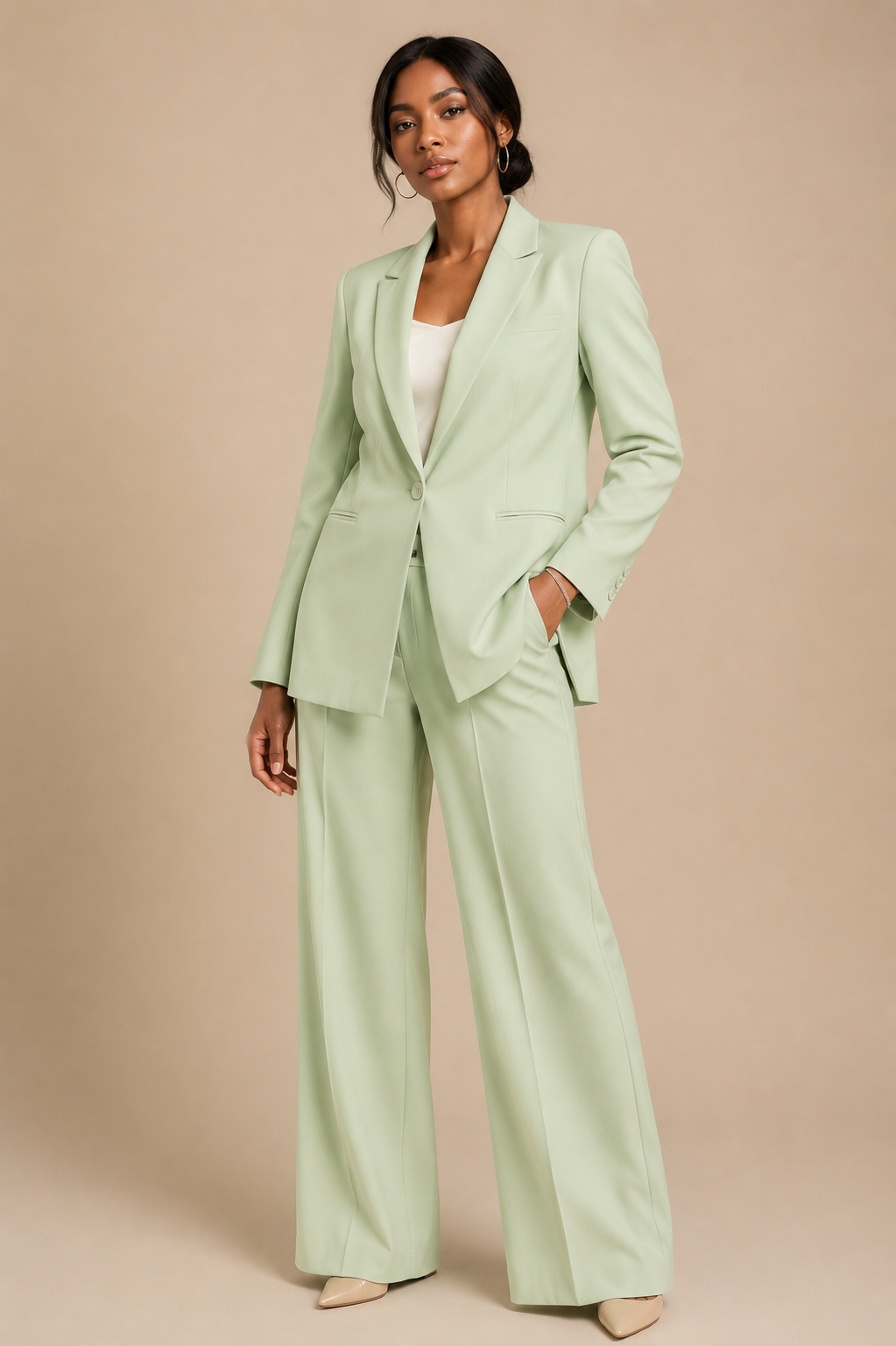 Pastel Tailored Pant Suit