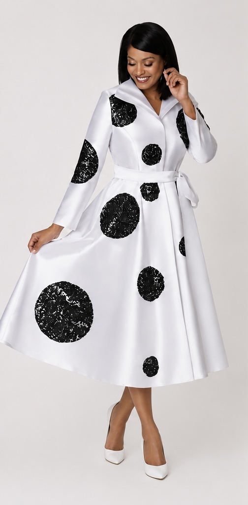 Polka Dot Belted Dress