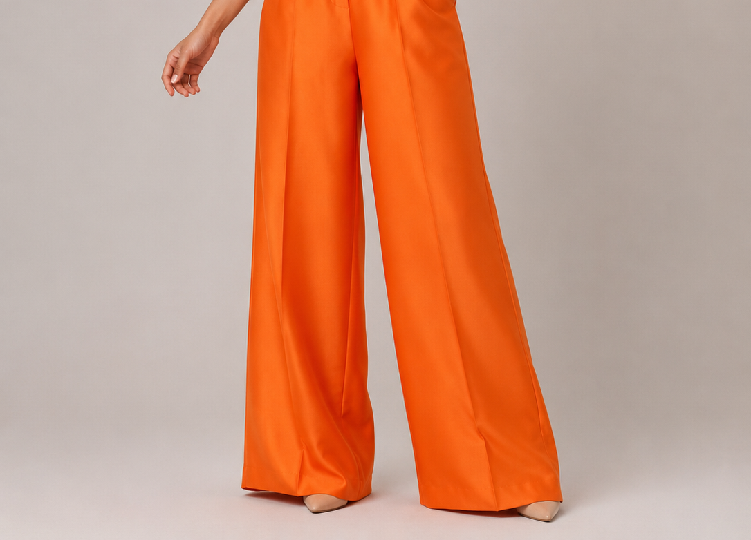 Tangerine Wide-Leg Trousers
